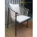 Ghế Cafe Sắt Sơn Tĩnh Điện Đan Dây Dù KS-TH-GS001 - Ảnh 5