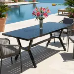 Bàn Ghế Sắt Sơn Tĩnh Điện Ngoài Trời KS-TH-0011 (Bàn/ Ghế/ Bộ 8 Ghế/ Bộ 10 Ghế) - Ảnh 5