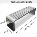 Ghế Công Viên Không Tựa Bằng Inox KS-PTFI - Ảnh 6