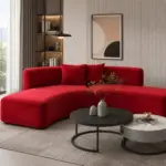 Ghế Sofa Góc Cong Đỏ Hiện Đại Cao Cấp KS-SF-LC006