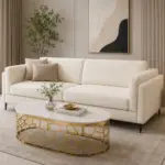 Ghế Sofa Văng Trắng 3 Chỗ Ngồi Phong Cách Hiện Đại KS-GB-T0012